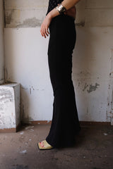 rib flare pants