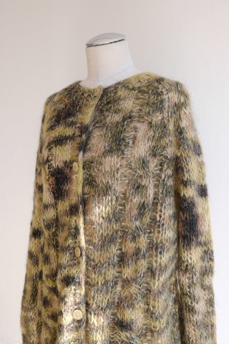 mohair knit cardigan