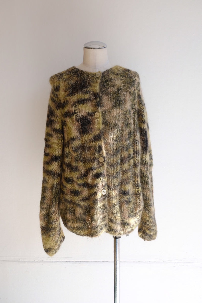 mohair knit cardigan