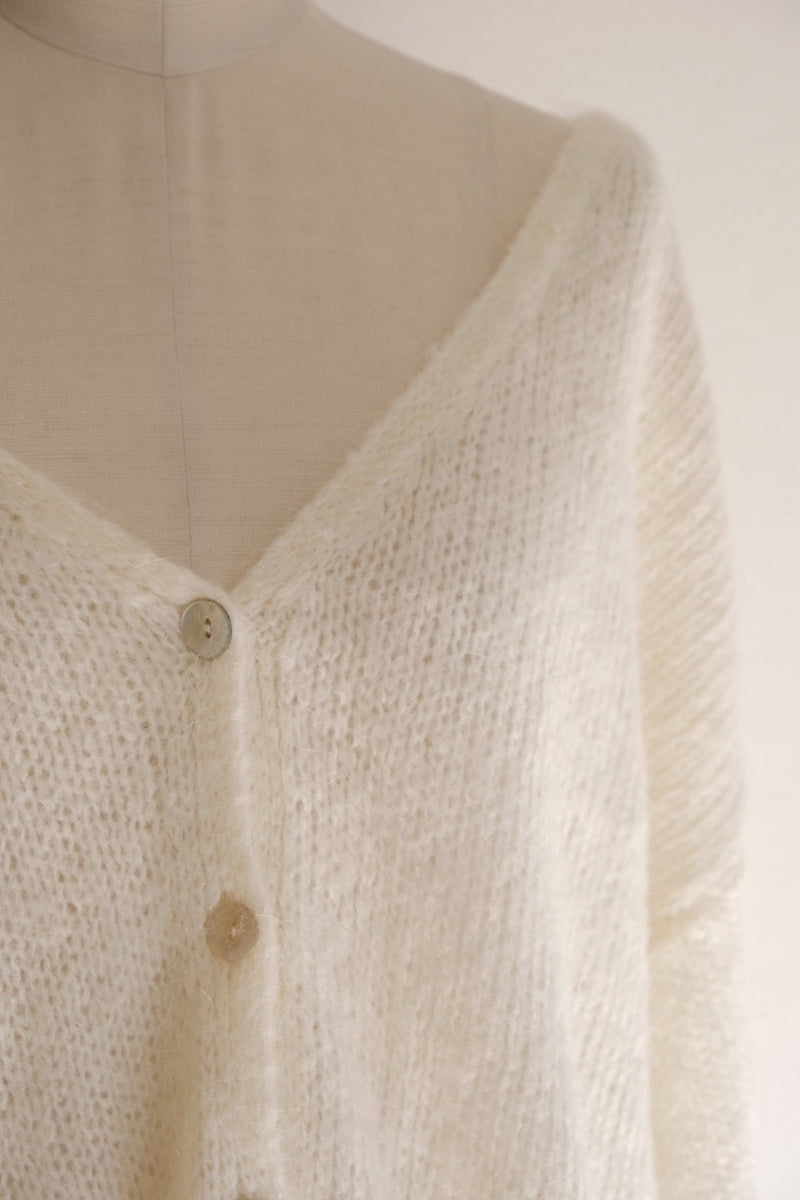 mohair knit cardigan