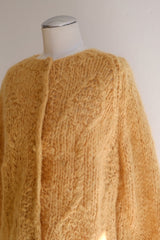 mohair knit cardigan