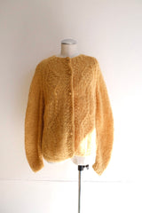 mohair knit cardigan