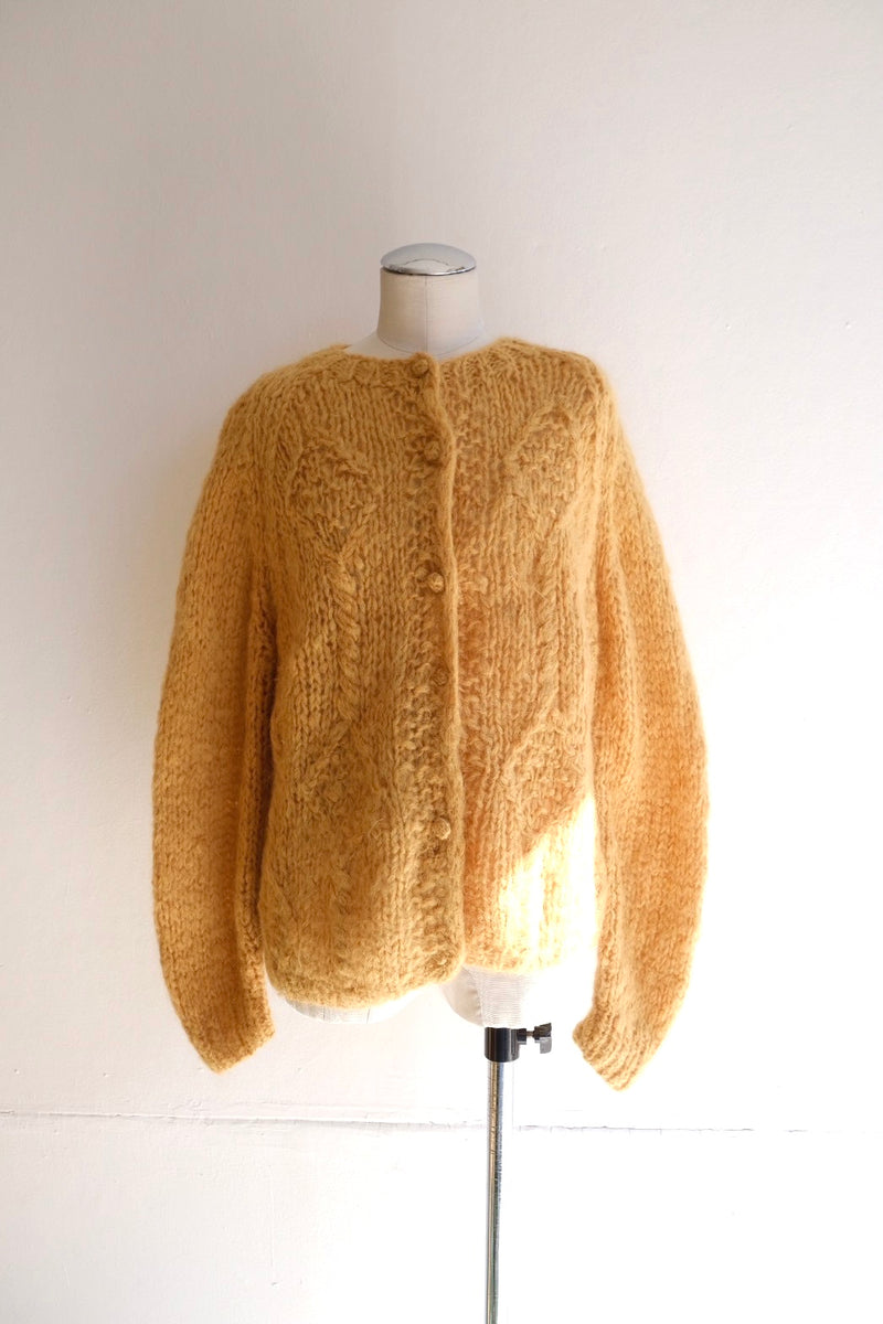 mohair knit cardigan