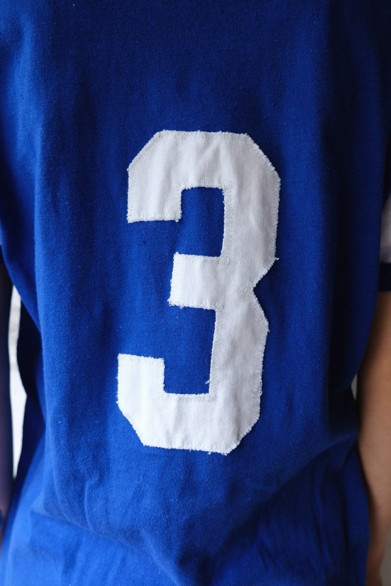 70’s numbering logo T-shirt (BLUE/3)