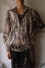flower print glitter jumper
