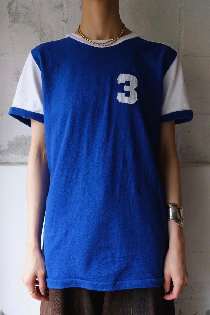 70’s numbering logo T-shirt (BLUE/3)
