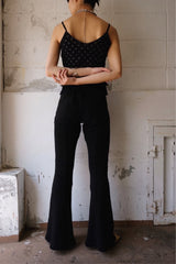 rib flare pants