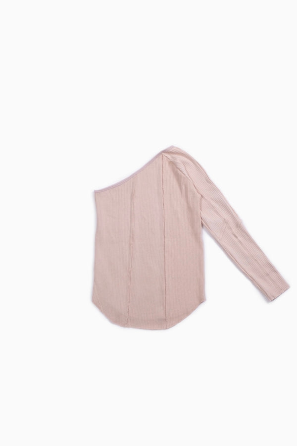rib one shoulder top