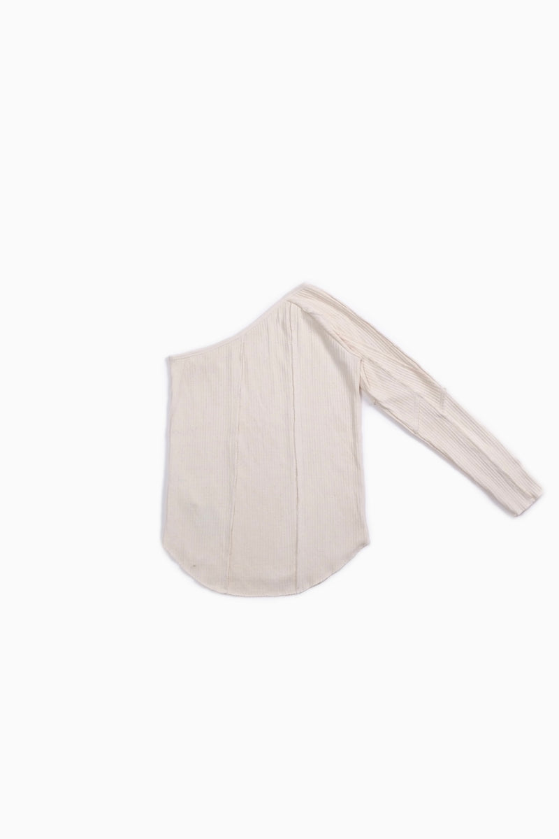 rib one shoulder top
