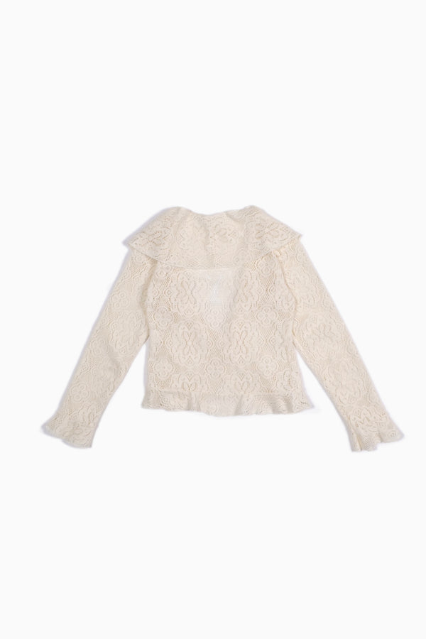 frill lace cardigan