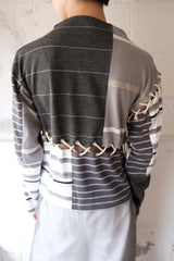 border lace-up top
