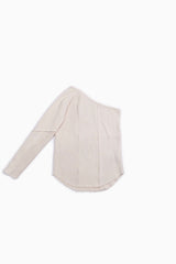 rib one shoulder top