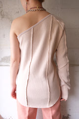 rib one shoulder top