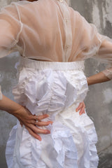 cutwork frill skirt