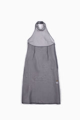 silk holter neck dress