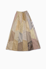 tie patchwork maxi skirt