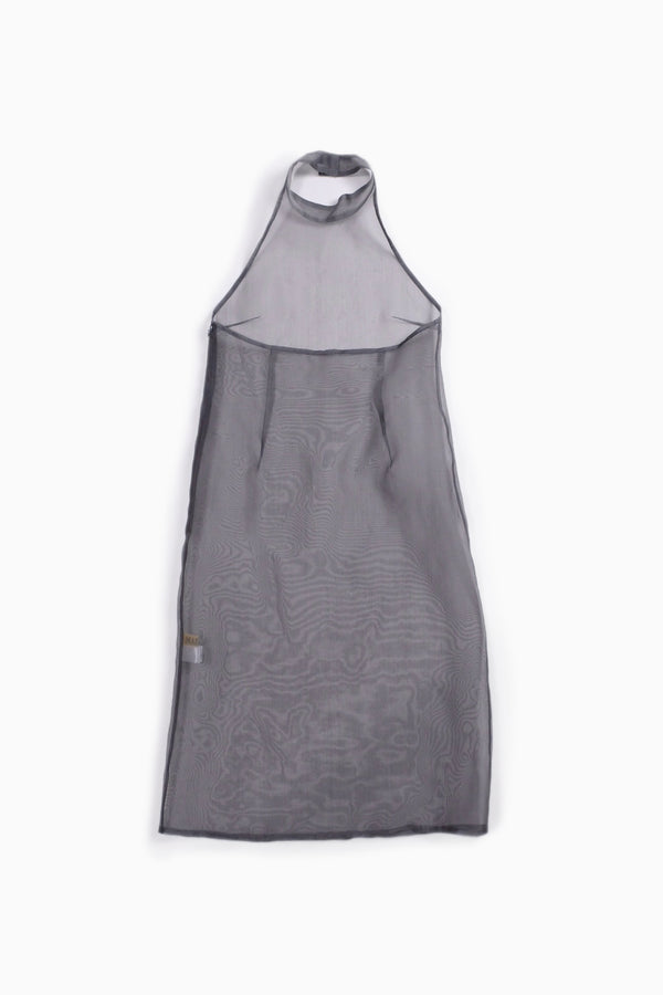 silk holter neck dress