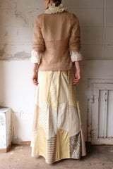 tie patchwork maxi skirt
