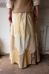 tie patchwork maxi skirt