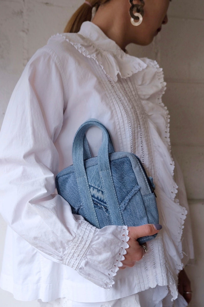 denim mini bag